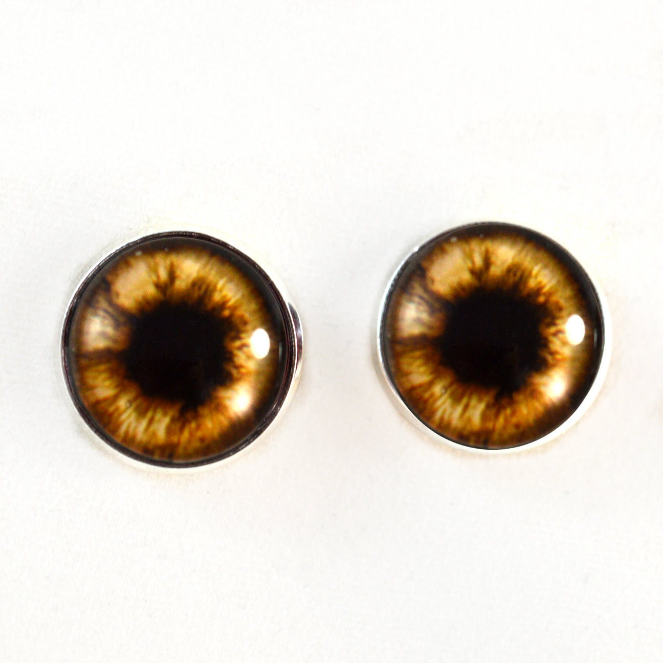 Brown Teddy Bear Sew-On Button Glass Eyes