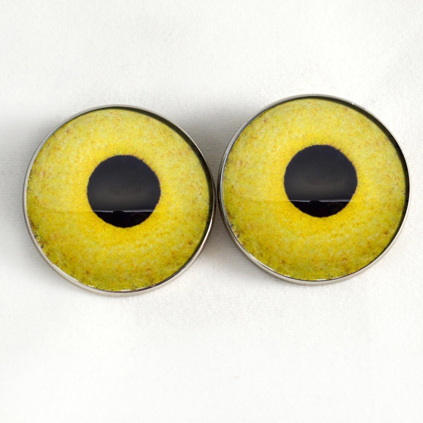 Light Yellow Owl Sew-On Button Glass Eyes