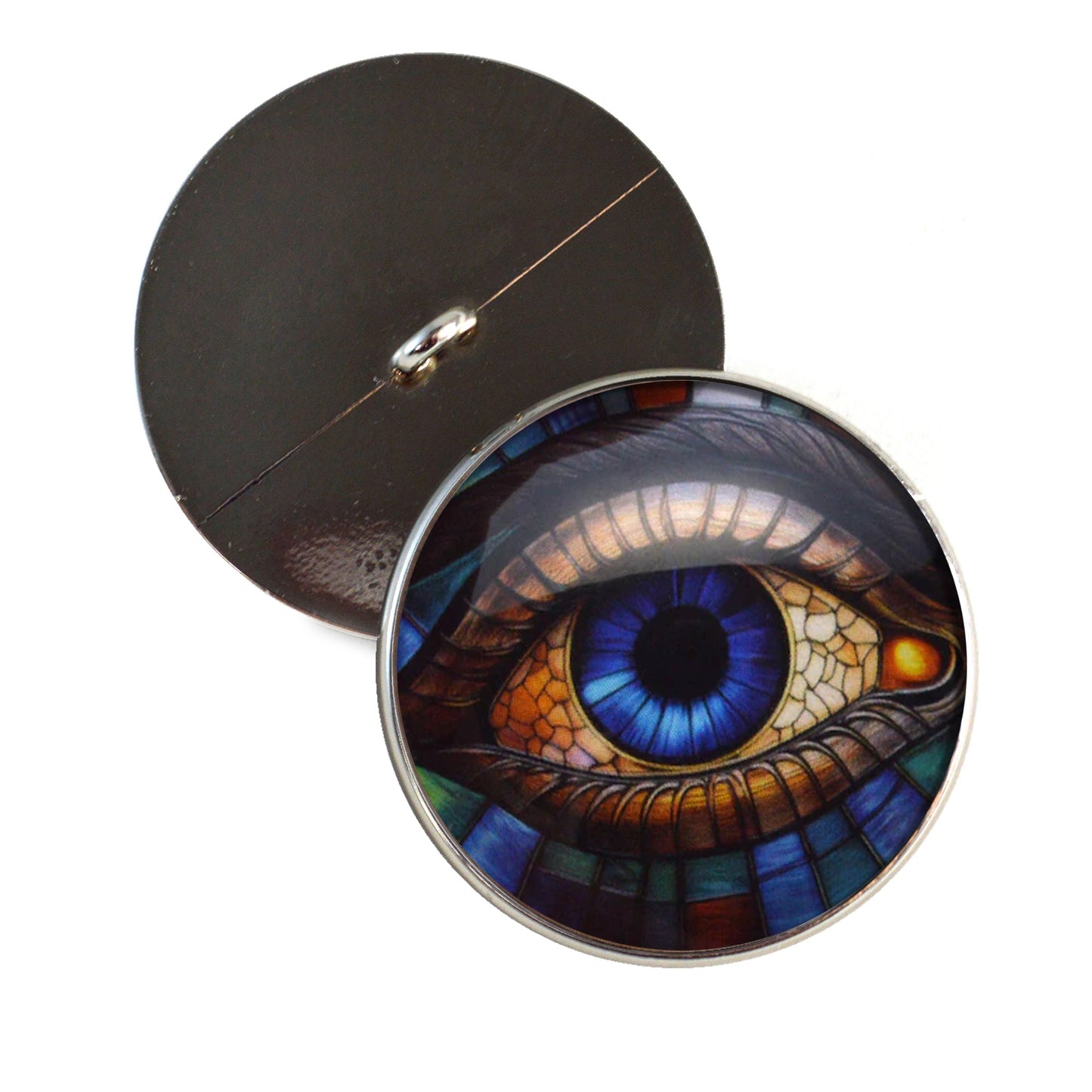 Stained Glass Colorful Eyes Sew-On Button Glass Eyes