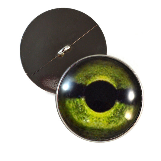 Green Sea Turtle Sew-On Button Glass Eyes