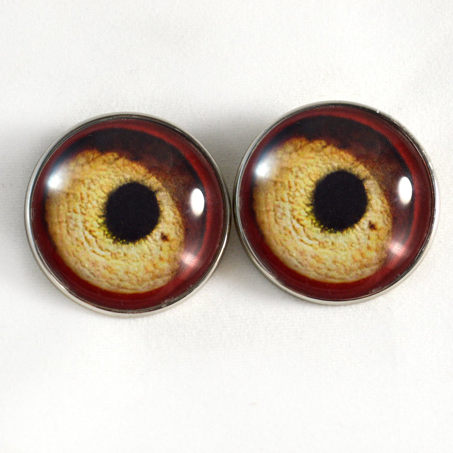 Vulture Sew-On Button Glass Eyes