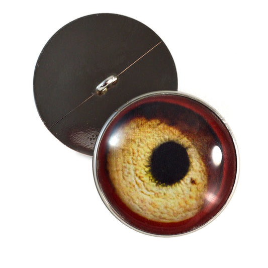 Vulture Sew-On Button Glass Eyes