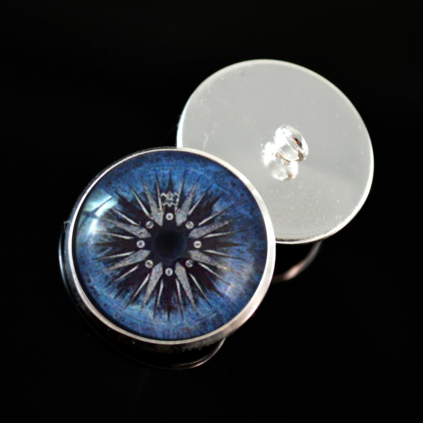 Water Vintage Compass Rose Sew-On Button Glass Eyes