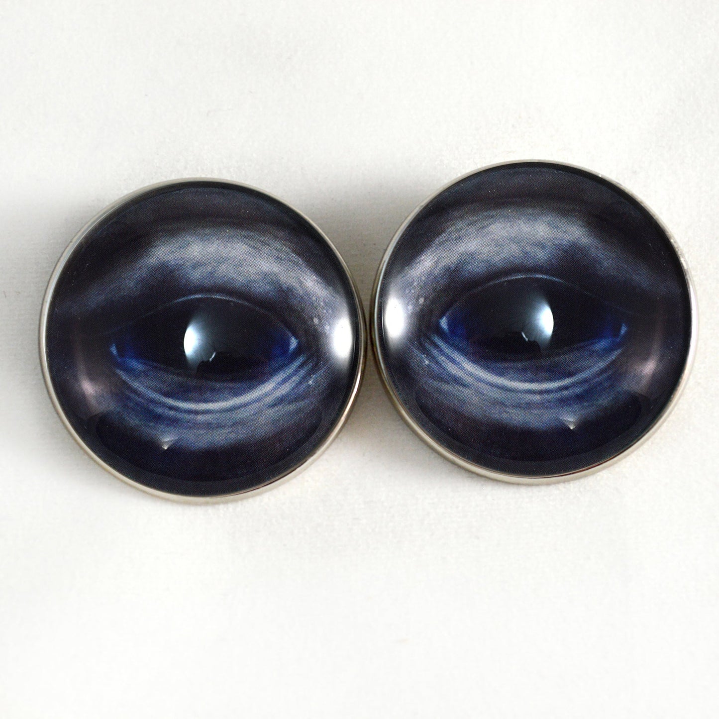 Blue Whale Sew-On Button Glass Eyes