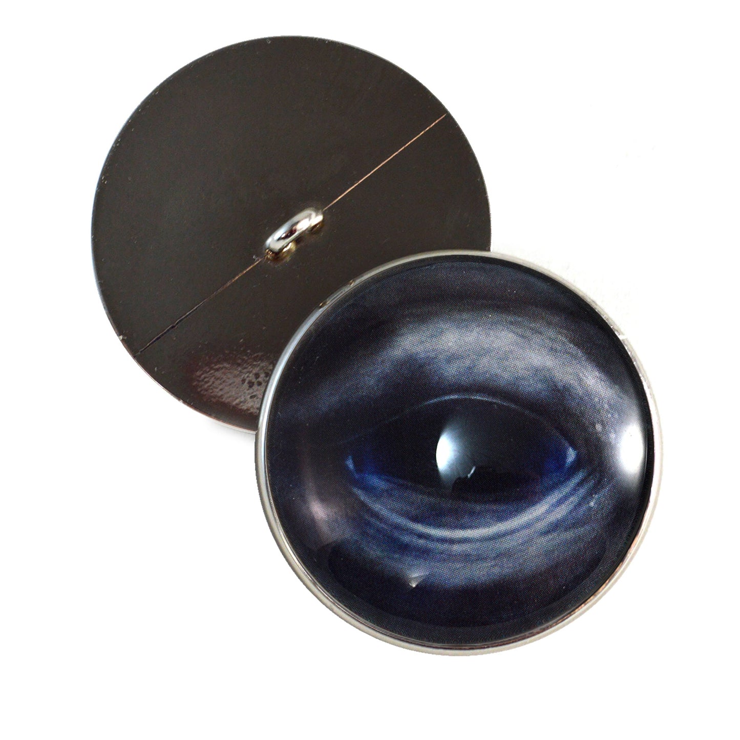 Blue Whale Sew-On Button Glass Eyes