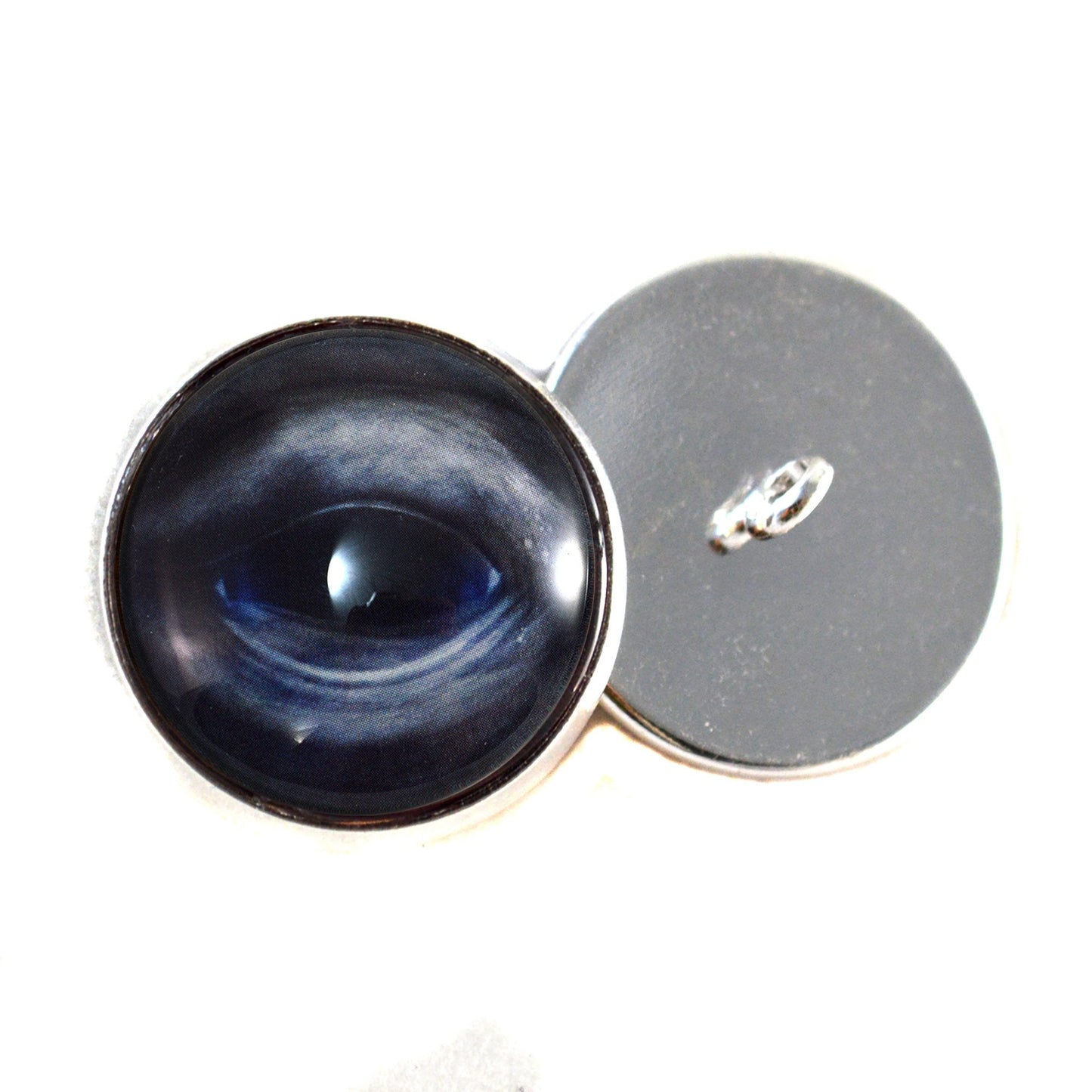 Blue Whale Sew-On Button Glass Eyes