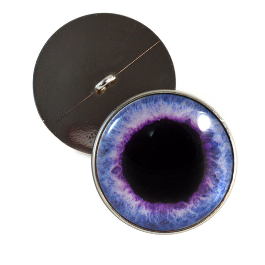 Wide Light Purple Fantasy Sew-On Button Glass Eyes