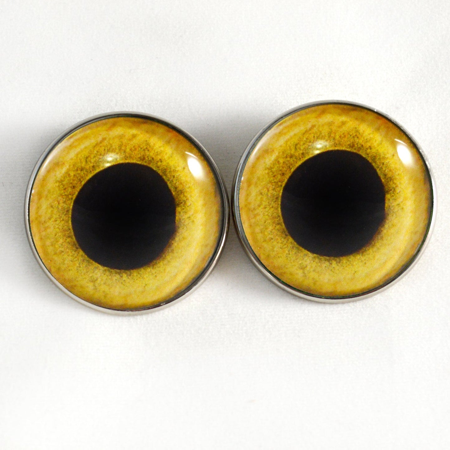 Yellow Owl Sew-On Button Glass Eyes